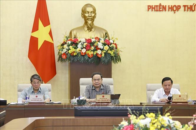 Chủ tịch Quốc hội Trần Thanh Mẫn phát biểu. Ảnh: Doãn Tấn - TTXVN