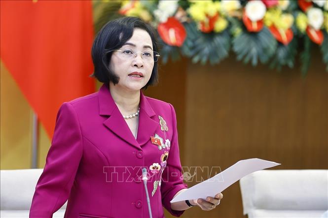 Phó Chủ tịch Quốc hội Nguyễn Thị Thanh phát biểu. Ảnh: Doãn Tấn - TTXVN