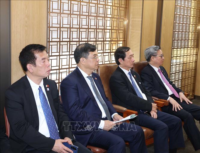 Các đại biểu dự buổi hội kiến. Ảnh: Thống Nhất – TTXVN