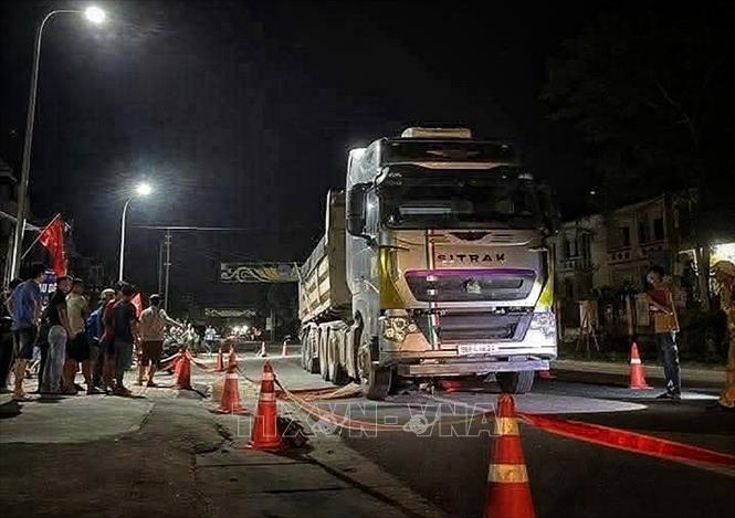 Hiện trường vụ tai nạn. Ảnh: TTXVN phát