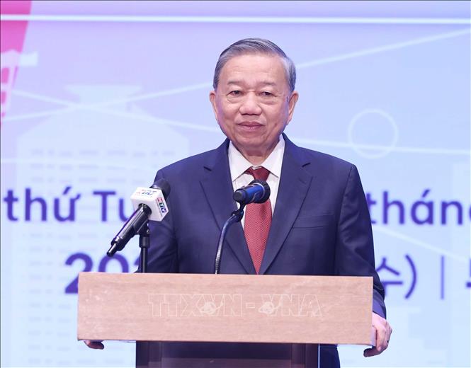Tổng Bí thư Tô Lâm phát biểu. Ảnh: Thống Nhất – TTXVN 