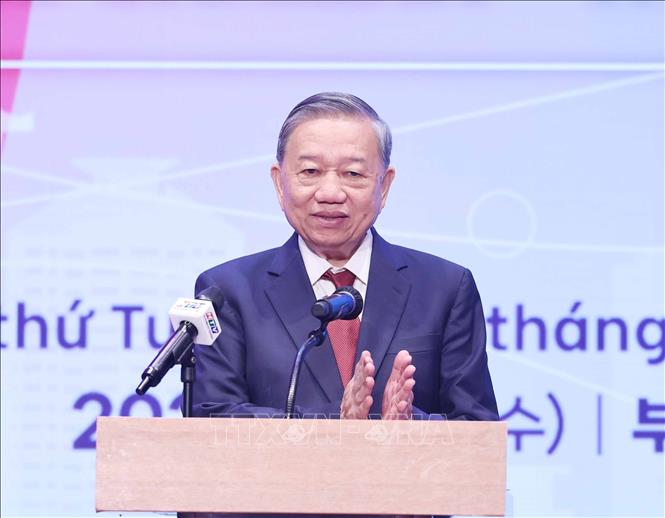 Tổng Bí thư Tô Lâm phát biểu. Ảnh: Thống Nhất – TTXVN 