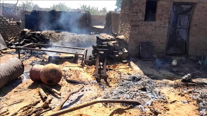 (Tư liệu) Ngôi nhà bị hư hại sau vụ tấn công bằng pháo kích tại El Fasher, bang Bắc Darfur, Sudan ngày 11/12/2024. Ảnh: THX/TTXVN