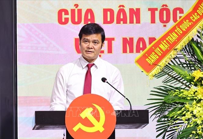 Đồng chí Bùi Quang Huy, Ủy viên dự khuyết Trung ương Đảng, Phó Chủ tịch UBTW MTTQ Việt Nam, Ủy viên Ban Thường vụ Đảng ủy MTTQ, các đoàn thể Trung ương, được chỉ định làm Bí thư Đảng ủy Trung ương Đoàn nhiệm kỳ 2025 - 2030 phát biểu. Ảnh: Minh Đức – TTXVN