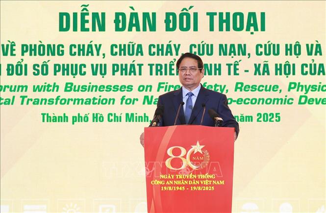 Thủ tướng Phạm Minh Chính phát biểu tại Diễn đàn. Ảnh: Dương Giang-TTXVN
