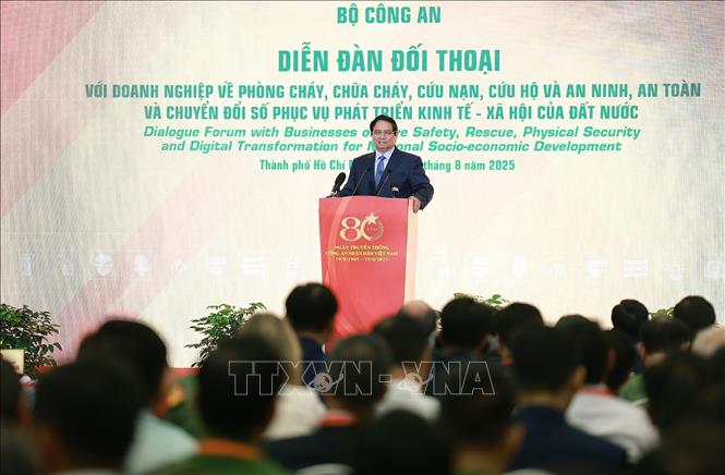 Thủ tướng Phạm Minh Chính phát biểu tại Diễn đàn. Ảnh: Dương Giang-TTXVN