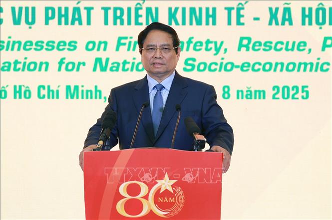 Thủ tướng Phạm Minh Chính phát biểu tại Diễn đàn. Ảnh: Dương Giang-TTXVN