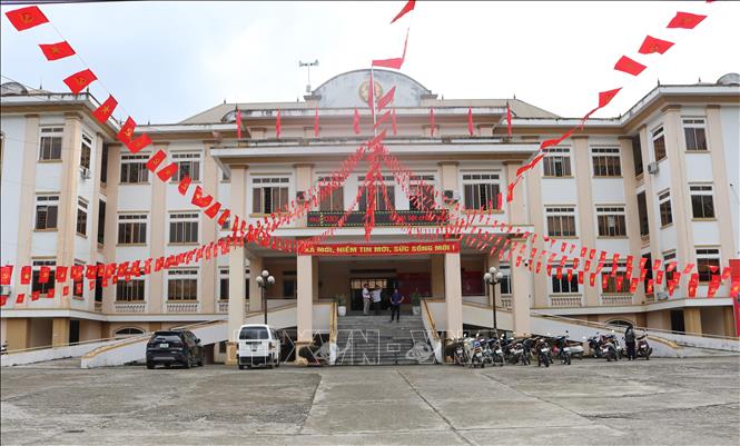 Trụ sở UBND xã Phục Hòa, tỉnh Cao Bằng. Ảnh: Chu Hiệu-TTXVN