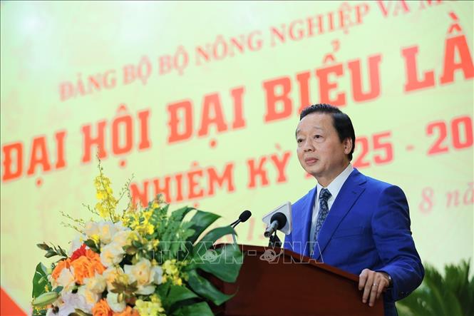 Phó Thủ tướng Chính phủ Trần Hồng Hà phát biểu chỉ đạo tại Đại hội. Ảnh: Lê Đông - TTXVN