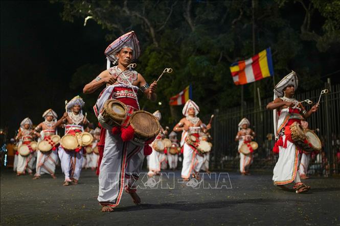 Lễ hội Esala Perahera (lễ hội rước xá lợi răng Phật) là một trong những lễ hội Phật giáo truyền thống lớn nhất ở Sri Lanka, với lịch sử hơn 1000 năm. Lễ hội được tổ chức vào tháng 7 - 8 hàng năm ở Kandy, cách thủ đô Colombo khoảng 130 km, thu hút người dân và du khách tham gia. Ảnh: THX/TTXVN