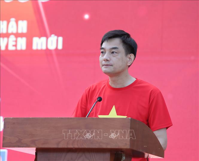 Đại tá Đỗ Đức Trịnh, Phó Giám đốc Công an tỉnh Bắc Ninh phát biểu. Ảnh: Danh Lam -TTXVN 