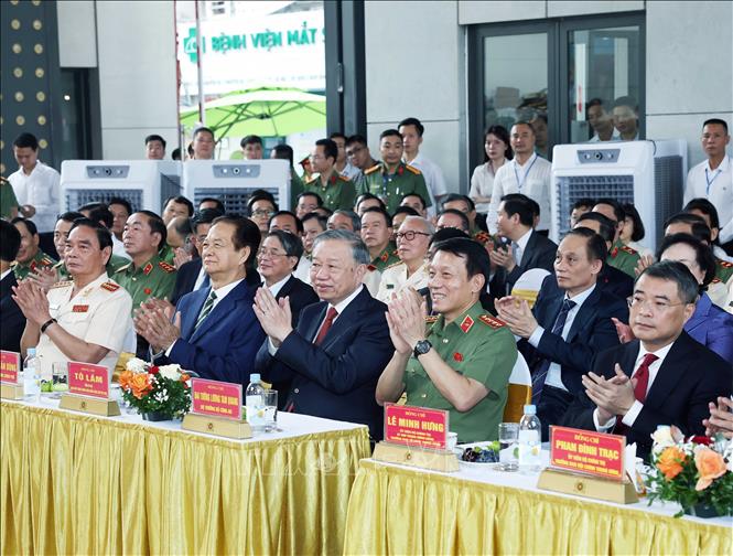 Tổng Bí thư Tô Lâm dự Lễ khánh thành công trình Trụ sở Bộ Công an. Ảnh: Thống Nhất-TTXVN