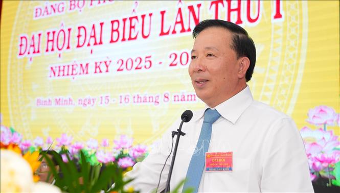 Đồng chí Nguyễn Văn Út, Phó Bí thư Tỉnh ủy, Chủ tịch UBND tỉnh Tây Ninh phát biểu chỉ đạo tại Đại hội đại. Ảnh: Minh Phú – TTXVN