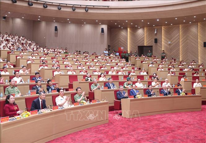 Tổng Bí thư Tô Lâm và các đại biểu dự buổi gặp mặt. Ảnh: Thống Nhất-TTXVN