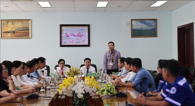 Lễ ra mắt Trạm Cấp cứu vệ tinh 115 Bệnh viện Bà Rịa và Bệnh viện Vũng Tàu. Ảnh: Hoàng Nhị - TTXVN
