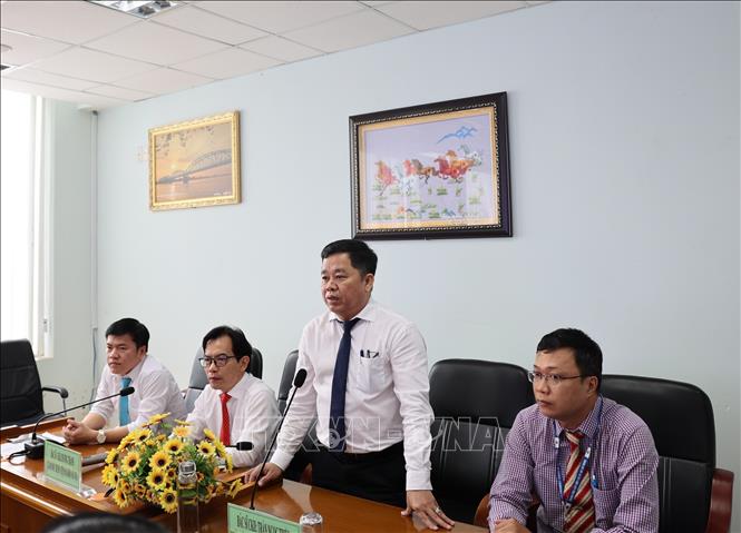 Bác sĩ Trần Ngọc Triệu, Phó Giám đốc Sở Y tế TP. Hồ Chí Minh phát biểu tại Lễ ra mắt. Ảnh: Hoàng Nhị - TTXVN
