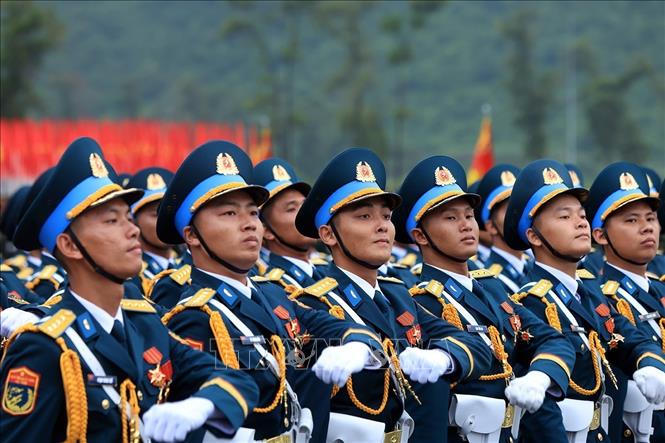 Khối sĩ quan Phòng không - Không quân. Ảnh: Tuấn Anh - TTXVN