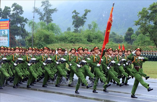 Khối chiến sĩ Cảnh sát nhân dân. Ảnh: Tuấn Anh - TTXVN