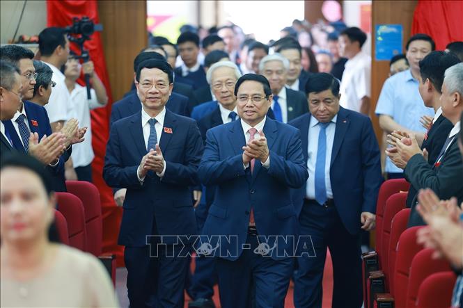Thủ tướng Phạm Minh Chính đến dự và chỉ đạo Đại hội. Ảnh: Dương Giang - TTXVN
