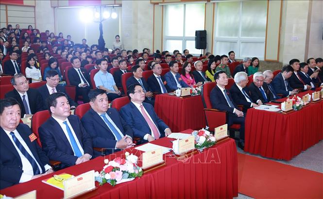 Thủ tướng Phạm Minh Chính dự và chỉ đạo Đại hội. Ảnh: Dương Giang – TTXVN
