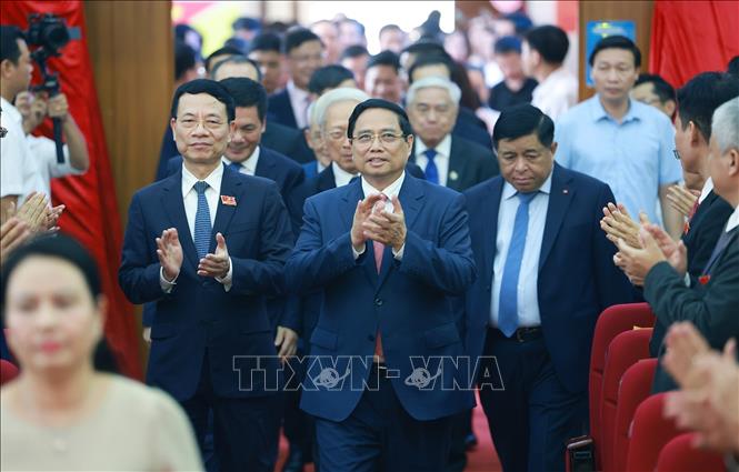 Thủ tướng Phạm Minh Chính đến dự và chỉ đạo Đại hội. Ảnh: Dương Giang – TTXVN
