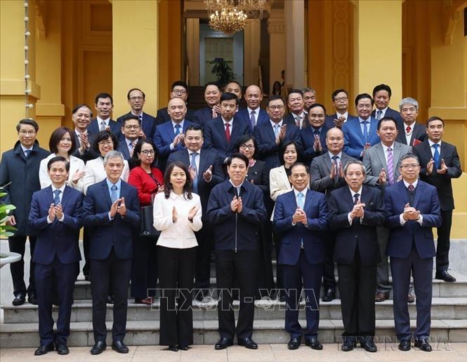 Chiều 12/12/2024, tại Hà Nội, Chủ tịch nước Lương Cường làm việc với Bộ Ngoại giao. Ảnh: Lâm Khánh - TTXVN