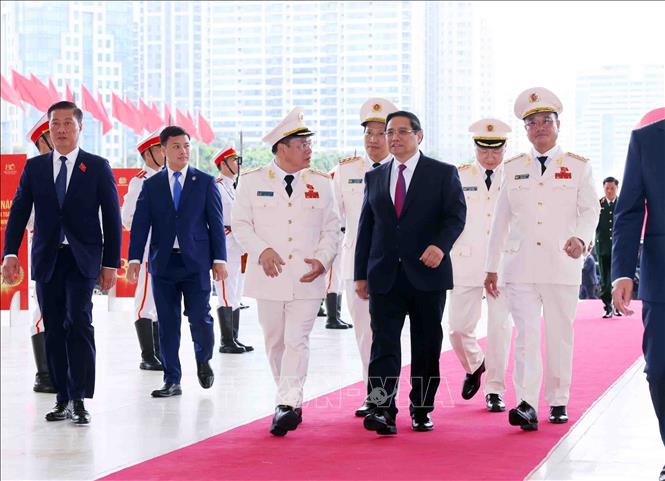 Thủ tướng Phạm Minh Chính tới dự buổi Lễ. Ảnh: Phạm Kiên - TTXVN