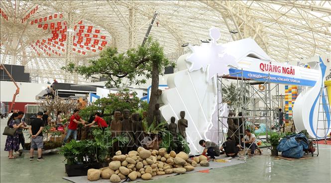 Quang Ngai province's exhibition booth. VNA Photo