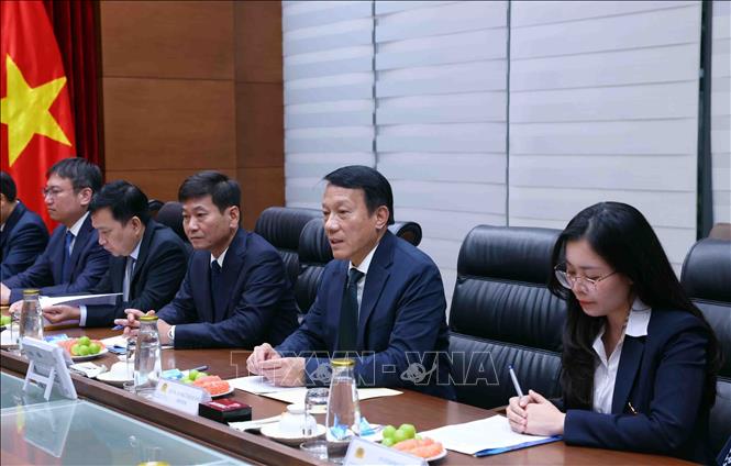 Đại tướng Lương Tam Quang, Bộ trưởng Bộ Công an phát biểu. Ảnh: Phạm Kiên - TTXVN