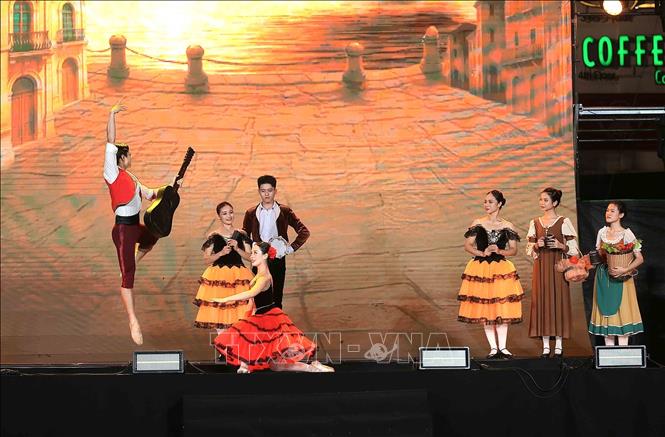 An art performance at the event. VNA Photo
