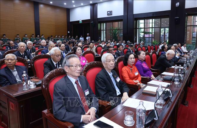 Các đại biểu tham dự buổi gặp mặt. Ảnh: Phương Hoa - TTXVN
