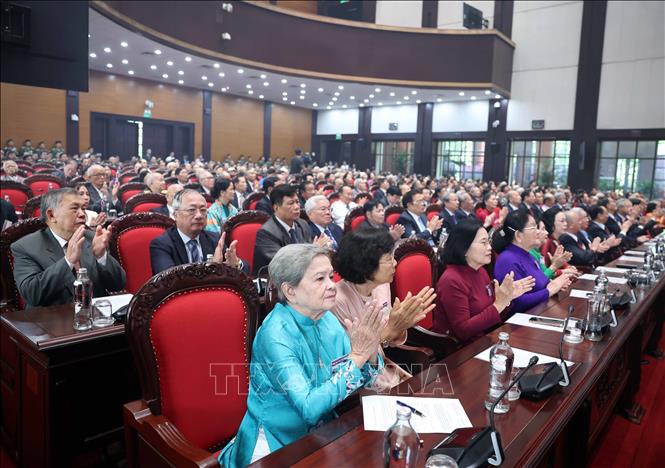 Các đại biểu dự buổi gặp mặt. Ảnh: Thống Nhất-TTXVN