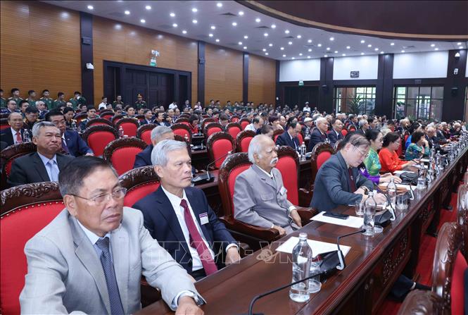  Các đại biểu dự buổi gặp mặt. Ảnh: Phương Hoa - TTXVN