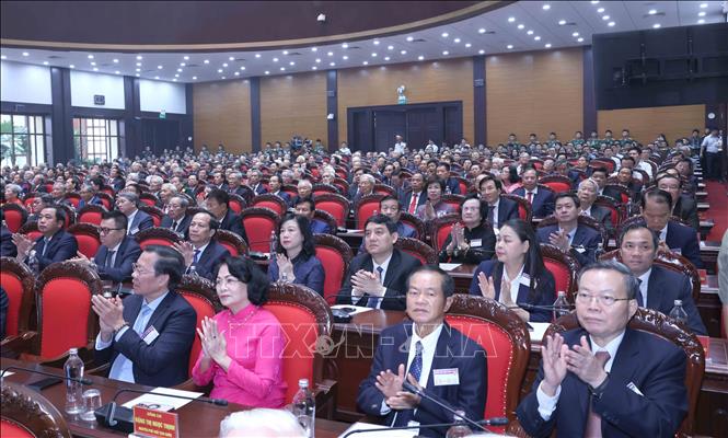 Các đại biểu tham dự buổi gặp mặt. Ảnh: Phương Hoa - TTXVN