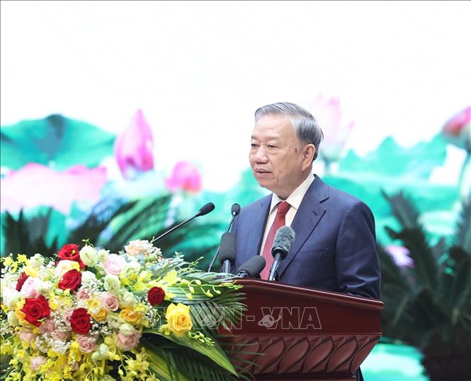 Tổng Bí thư Tô Lâm phát biểu. Ảnh: Thống Nhất-TTXVN