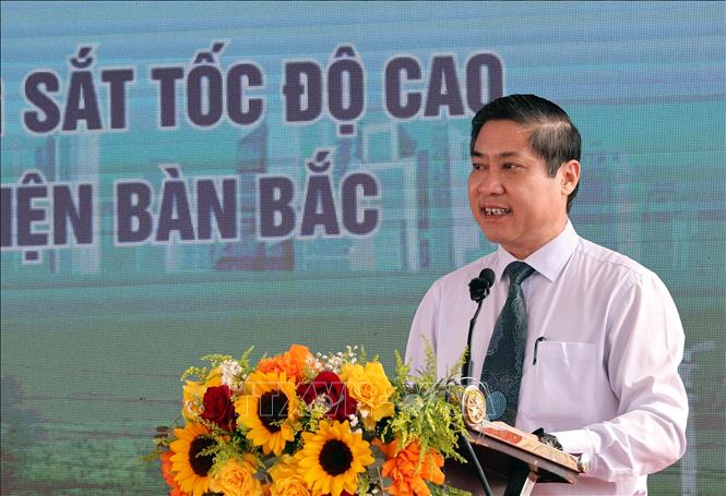 Đồng chí Phan Thái Bình, Phó Chủ tịch UBND thành phố Đà Nẵng, phát biểu tại buổi lễ khởi công. Ảnh: Trần Tĩnh - TTXVN 