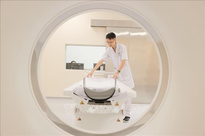 Bệnh viện nhi Trung ương cơ sở 2 với đầy đủ trang thiết bị sẵn sàng đi vào hoạt động. Ảnh: Minh Quyết - TTXVN