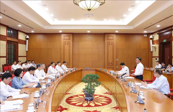 Quang cảnh buổi làm việc. Ảnh: Phương Hoa - TTXVN
