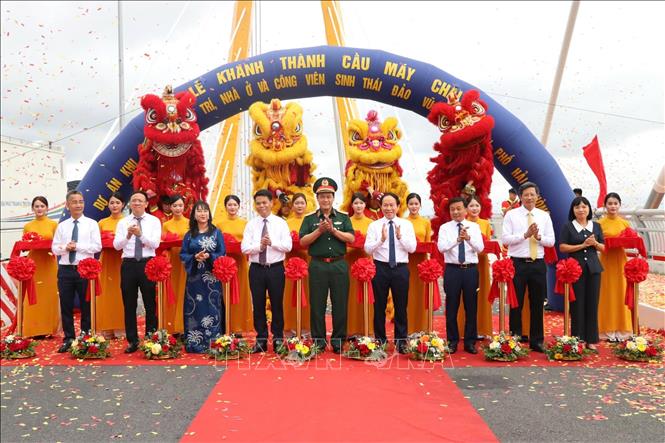 Lễ khánh thành cầu Máy Chai, thành phố Hải Phòng. Ảnh: Hoàng Ngọc - TTXVN