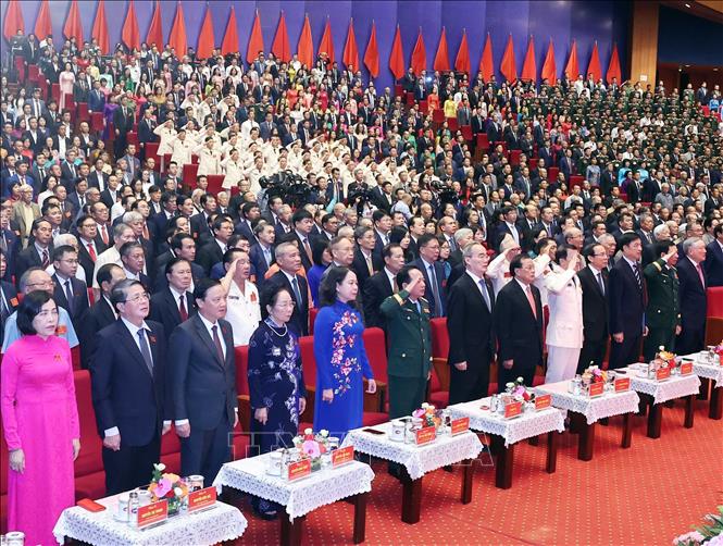 Các đại biểu dự Lễ kỷ niệm 80 năm thành lập Chính phủ. Ảnh: Thống Nhất – TTXVN