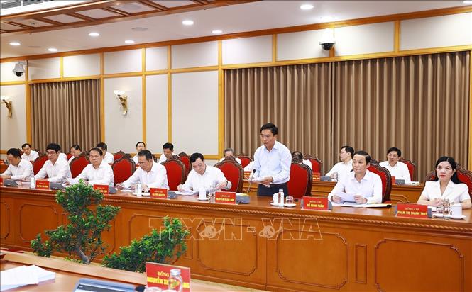 Bí thư Tỉnh uỷ Thanh Hoá Nguyễn Doãn Anh phát biểu. Ảnh: Dương Giang-TTXVN