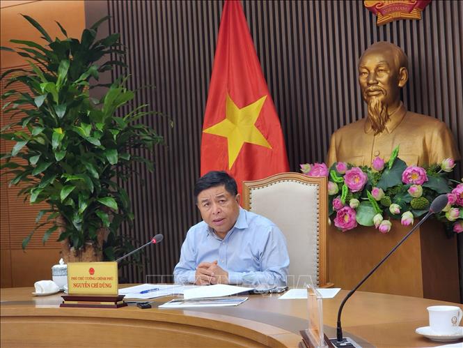 Phó Thủ tướng Nguyễn Chí Dũng phát biểu kết luận cuộc họp. Ảnh: Chu Thanh Vân - TTXVN