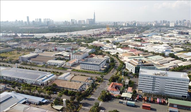 Một góc Khu chế xuất Tân Thuận, TP. Hồ Chí Minh. Ảnh: Trung Tuyến-TTXVN