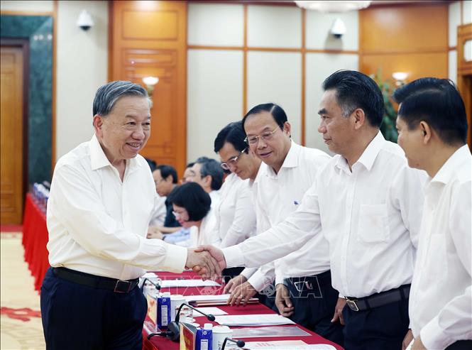 Tổng Bí thư Tô Lâm và các đại biểu. Ảnh: Thống Nhất – TTXVN