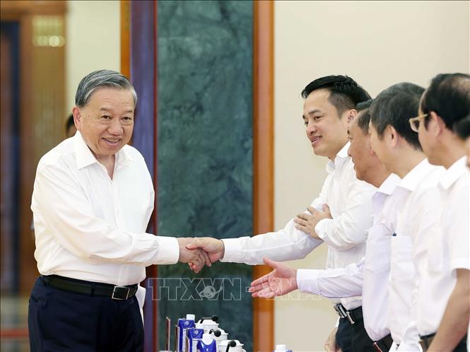 Tổng Bí thư Tô Lâm và các đại biểu. Ảnh: Thống Nhất – TTXVN