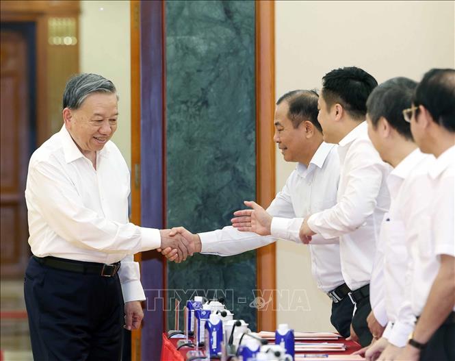 Tổng Bí thư Tô Lâm và các đại biểu. Ảnh: Thống Nhất – TTXVN