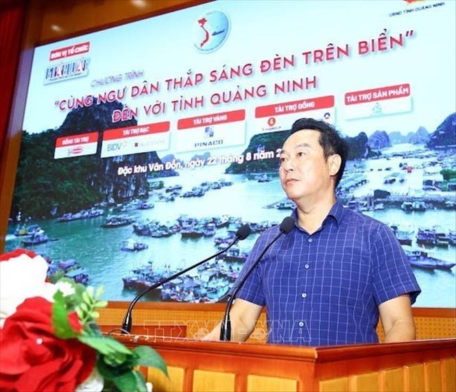 Ông Phan Thanh Nghị, Phó Giám đốc Sở Nông nghiệp và Môi trường Quảng Ninh phát biểu tại chương trình. Ảnh: TTXVN phát