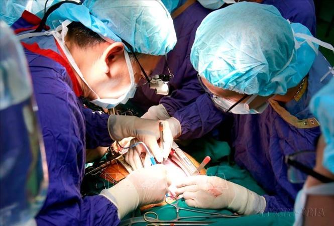 Sau đổi mới, y tế Việt Nam có bước phát triển toàn diện, mạnh mẽ. Trong ảnh: Lần đầu tiên Việt Nam thực hiện thành công lấy – ghép 6 tạng từ một người cho đa tạng bị chết não tại Bệnh viện Hữu nghị Việt Đức (Hà Nội, 24/12/2018) Ảnh: TTXVN phát