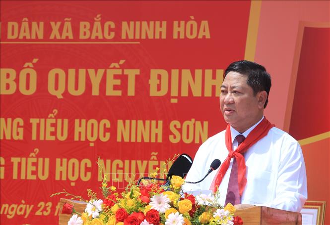 Ông Trần Quốc Nam, Chủ tịch Ủy ban nhân dân tỉnh Khánh Hòa phát biểu tại buổi lễ. Ảnh: Phan Sáu - TTXVN