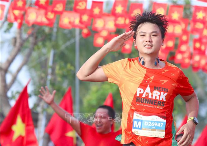 Giải chạy diễn ra vào sáng 24/8. Ảnh: Thành Phương - TTXVN